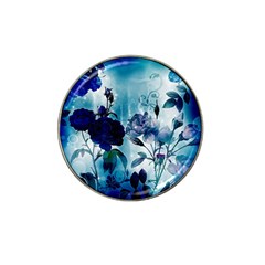 Wonderful Blue Flowers Hat Clip Ball Marker by FantasyWorld7