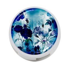 Wonderful Blue Flowers 4-port Usb Hub (one Side) by FantasyWorld7