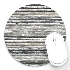 Striped Grunge Print Design Round Mousepads by dflcprintsclothing