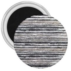 Striped Grunge Print Design 3  Magnets by dflcprintsclothing