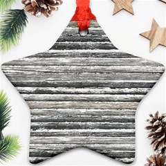 Striped Grunge Print Design Ornament (star) by dflcprintsclothing