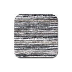 Striped Grunge Print Design Rubber Square Coaster (4 Pack)  by dflcprintsclothing