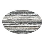 Striped Grunge Print Design Oval Magnet Front