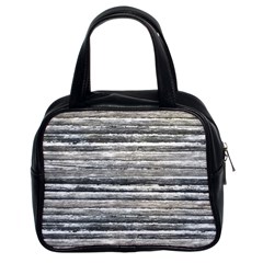 Striped Grunge Print Design Classic Handbag (two Sides) by dflcprintsclothing