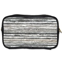 Striped Grunge Print Design Toiletries Bag (two Sides)