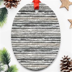 Striped Grunge Print Design Ornament (oval) by dflcprintsclothing