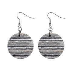 Striped Grunge Print Design Mini Button Earrings by dflcprintsclothing