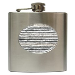 Striped Grunge Print Design Hip Flask (6 Oz)