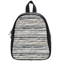 Striped Grunge Print Design School Bag (small) by dflcprintsclothing