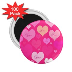 Heartsoflove 2 25  Magnets (100 Pack)  by designsbyamerianna