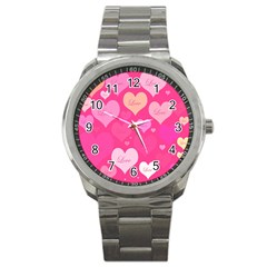 Heartsoflove Sport Metal Watch by designsbyamerianna