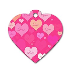 Heartsoflove Dog Tag Heart (one Side) by designsbyamerianna