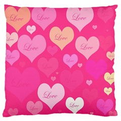 Heartsoflove Large Flano Cushion Case (two Sides) by designsbyamerianna