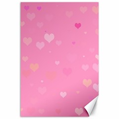 Pinkhearts Canvas 12  X 18  by designsbyamerianna