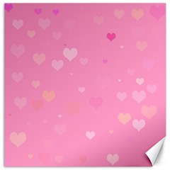 Pinkhearts Canvas 16  X 16  by designsbyamerianna