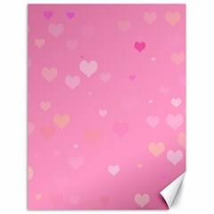 Pinkhearts Canvas 18  X 24  by designsbyamerianna