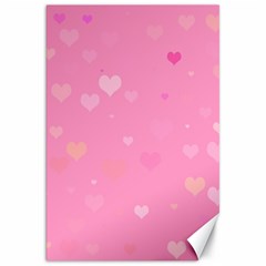 Pinkhearts Canvas 20  X 30  by designsbyamerianna