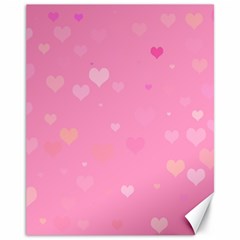 Pinkhearts Canvas 11  X 14  by designsbyamerianna