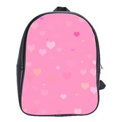 Pinkhearts School Bag (large) by designsbyamerianna