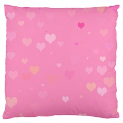 Pinkhearts Large Cushion Case (one Side) by designsbyamerianna