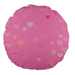 Pinkhearts Large 18  Premium Round Cushions Front