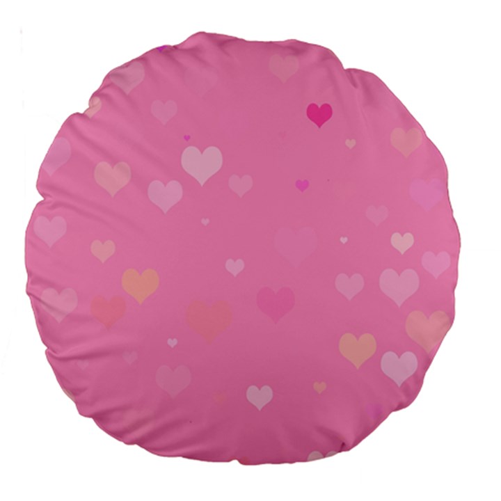 Pinkhearts Large 18  Premium Round Cushions