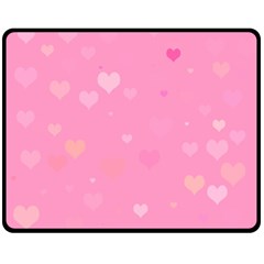 Pinkhearts Double Sided Fleece Blanket (medium)  by designsbyamerianna