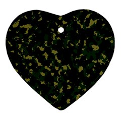 Greencamo Heart Ornament (two Sides) by designsbyamerianna