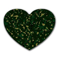 Greencamo Heart Mousepads by designsbyamerianna