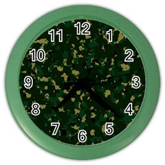 Greencamo Color Wall Clock by designsbyamerianna