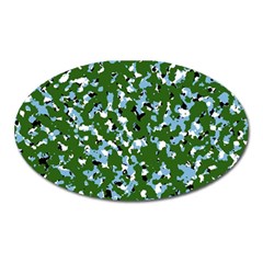 Greencamo1 Oval Magnet by designsbyamerianna