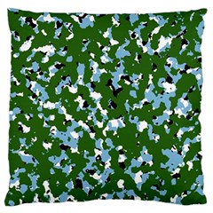 Greencamo1 Large Flano Cushion Case (one Side) by designsbyamerianna