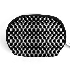 Black And White Boxes Accessory Pouch (medium) by designsbyamerianna