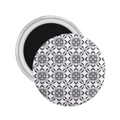 Black And White Patterned Backgroun 2 25  Magnets by designsbyamerianna