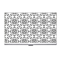 Black And White Patterned Backgroun Business Card Holder by designsbyamerianna