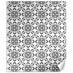 Black And White Patterned Backgroun Canvas 8  X 10  by designsbyamerianna