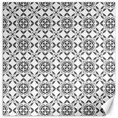 Black And White Patterned Backgroun Canvas 12  X 12  by designsbyamerianna