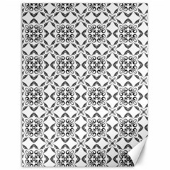 Black And White Patterned Backgroun Canvas 12  X 16  by designsbyamerianna