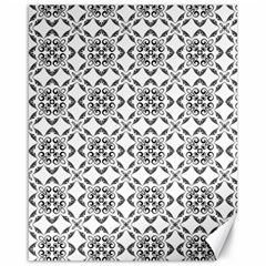 Black And White Patterned Backgroun Canvas 16  X 20  by designsbyamerianna