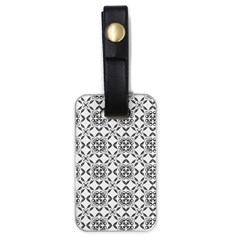 Black And White Patterned Backgroun Luggage Tag (one Side) by designsbyamerianna