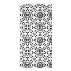 Black And White Patterned Backgroun Shower Curtain 36  X 72  (stall)  by designsbyamerianna