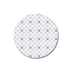 Bw Pattern Iii Rubber Round Coaster (4 Pack)  by designsbyamerianna