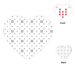 Bw Pattern Iii Playing Cards Single Design (heart) by designsbyamerianna