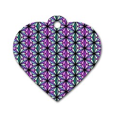 Triangle Seamless Dog Tag Heart (one Side) by Mariart