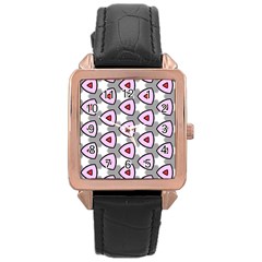 Patterns Seamlessly Texture Rose Gold Leather Watch  by Bajindul