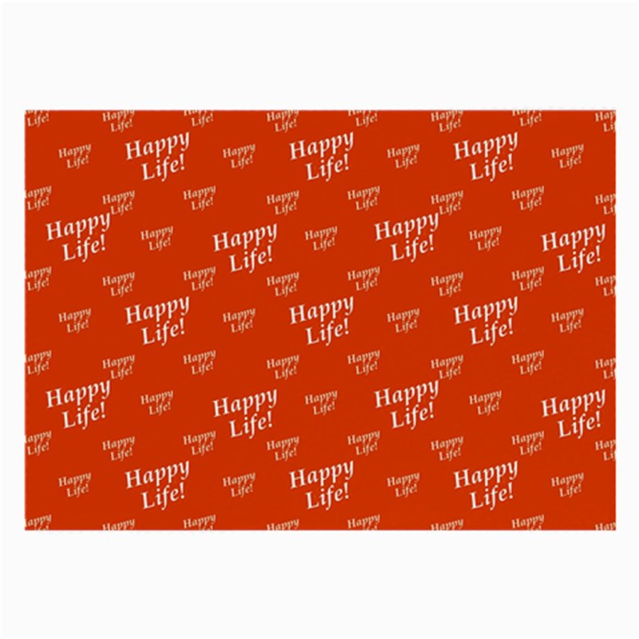 Motivational Happy Life Words Pattern Large Glasses Cloth (2 Sides)