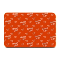 Motivational Happy Life Words Pattern Plate Mats by dflcprintsclothing