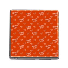 Motivational Happy Life Words Pattern Memory Card Reader (square 5 Slot)