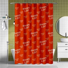 Motivational Happy Life Words Pattern Shower Curtain 48  X 72  (small) 