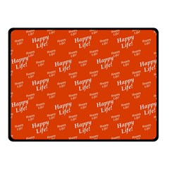 Motivational Happy Life Words Pattern Double Sided Fleece Blanket (small)  by dflcprintsclothing